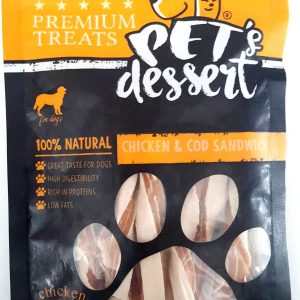 Pet's Dessert Chicken & Cod Sandwich 80g LSC-42 - imagine 1