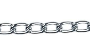 Lesă Lanţ 4mm*100cm/14031+Maner piele negru - imagine 1